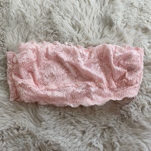 cosabella pink lace bandeau